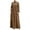 Khaki, variant on Elegant Women's Dress Arabic Style Cardigan Robe with Stand Collar and Pockets for Prayer Wear