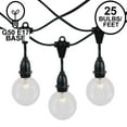 thumbnail image 2 of Novelty Lights Clear Incandescent Globe Outdoor String Lights with 25 Bulbs G50 Vintage Bulbs Suspended Black Wire 25 Feet, 2 of 10