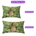 thumbnail image 5 of Happy Squirrel Welcome St Patrick's Day Lucky Shamrocks Clover Quilt Pillowcase Pet Small Animal Lover Throw Pillow Cover Bed Home Decor - 22001, 5 of 5
