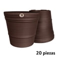 thumbnail image 1 of Kit 20 Macetas redondas de plástico La Ardilla para exterior e Interior (Chocolate), 1 of 4