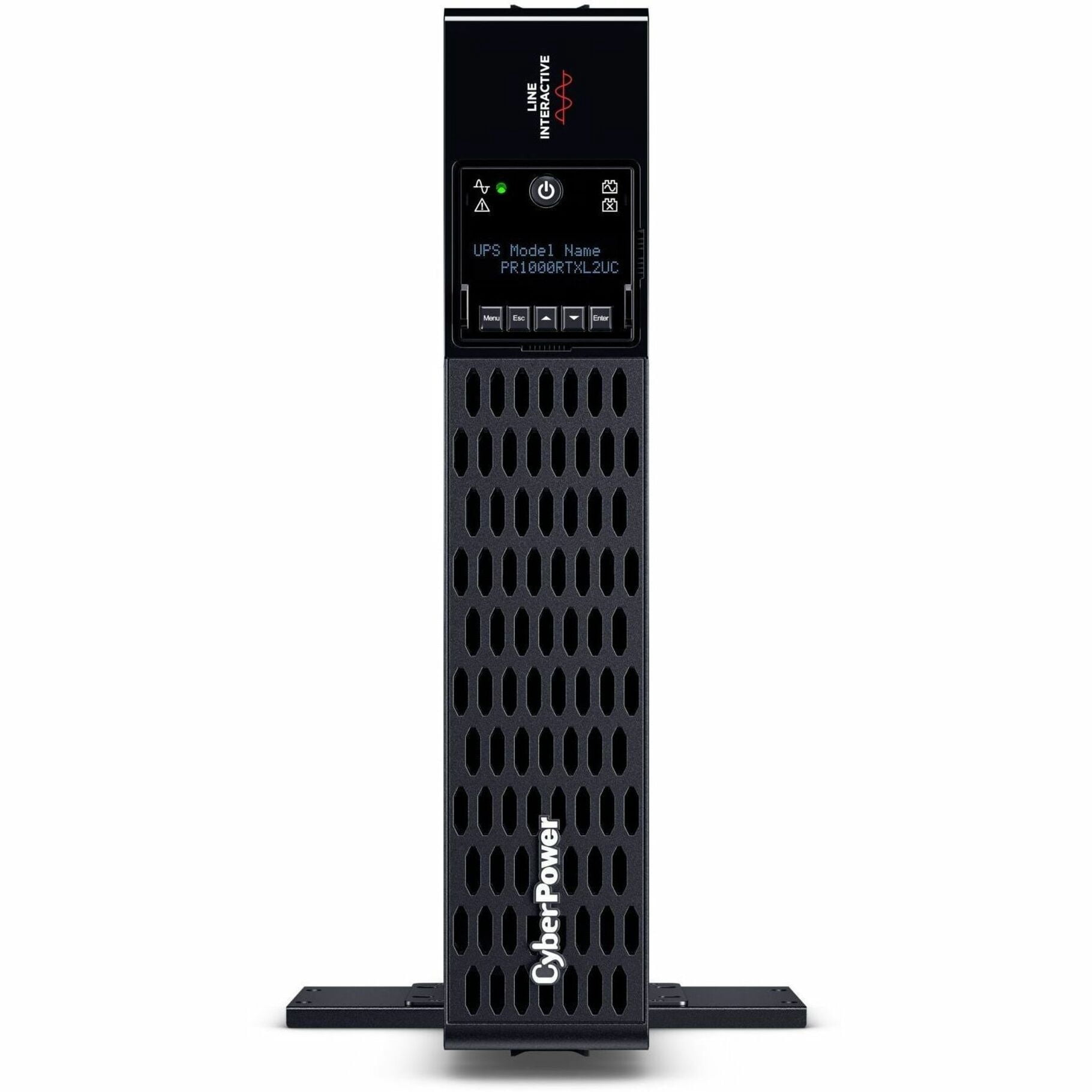 CyberPower PR1000RTXL2UC Smart App Sinewave UPS Systems - 1000VA/1000W, 120 VAC, NEMA 5-15P, 2U, Rack / Tower, Sine Wave, 8 Outlets, LCD, PowerPanel® Business
