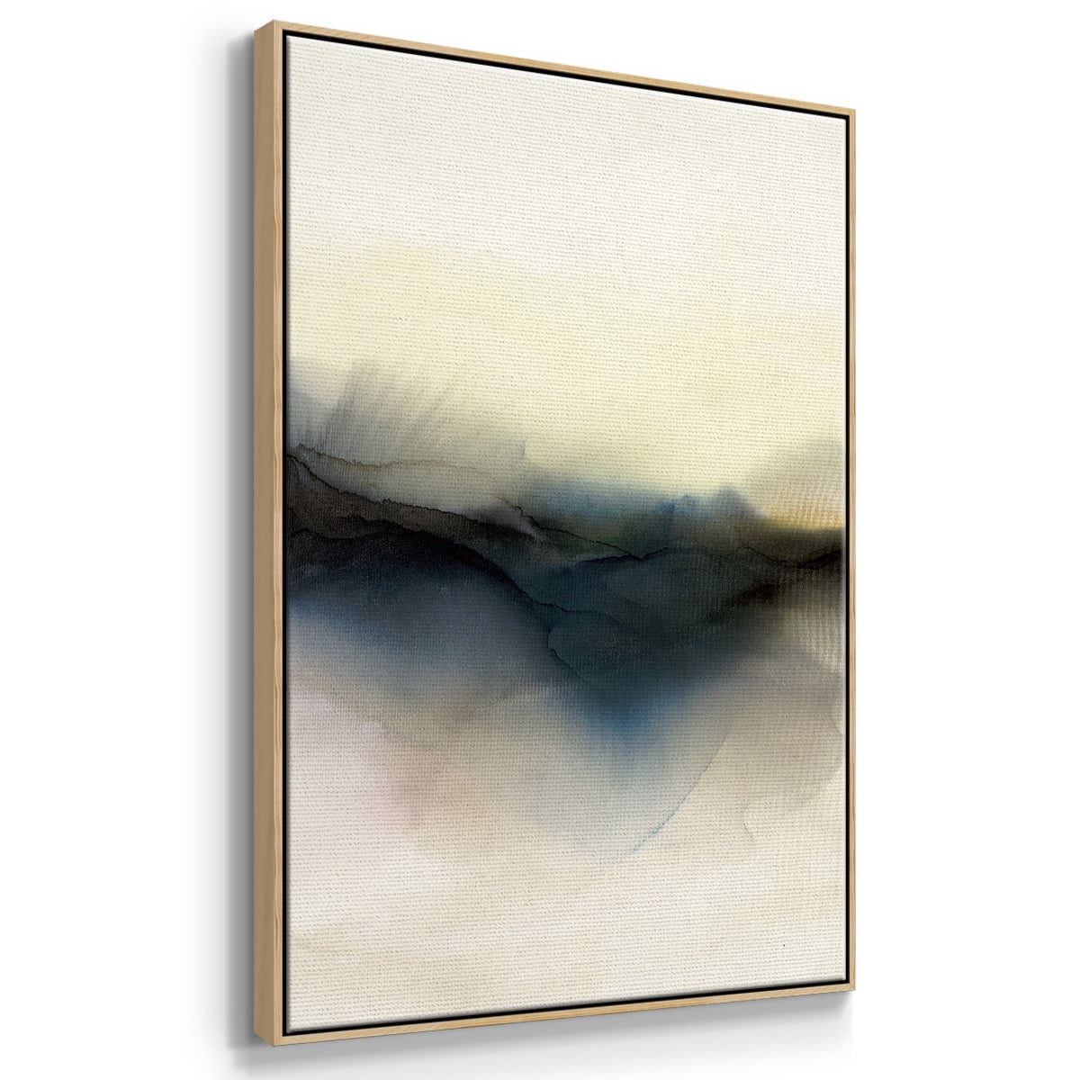 Continuum I Framed Premium Gallery Wrapped Canvas - Ready to Hang - 17 x 25 - Natural Wood Floating Frame