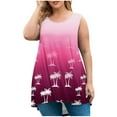 thumbnail image 2 of Wzzjkit Débardeurs pour Femmes Mode Col Rond Imprimé T-shirt Sans Manches Ample Blouse Débardeur, 2 of 5