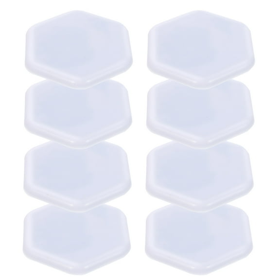 8 Pcs Glide Pad Slider Furniture Pads Chair Leg Floor Protectors Rugs White