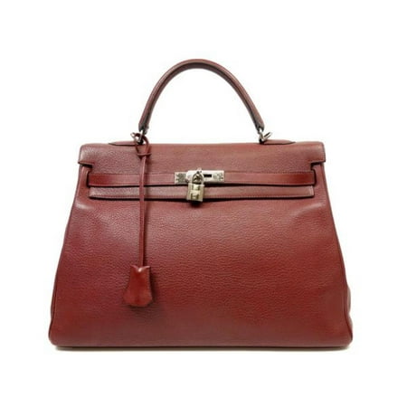 Kelly 35 227556 Rouge Ash Clemence Leather Satchel