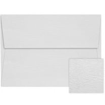 LUXPaper A2 Peel & Press Invitation Envelopes, 4 3/8 x 5 3/4, 68 lb. White Birch Woodgrain, 1000 Pack