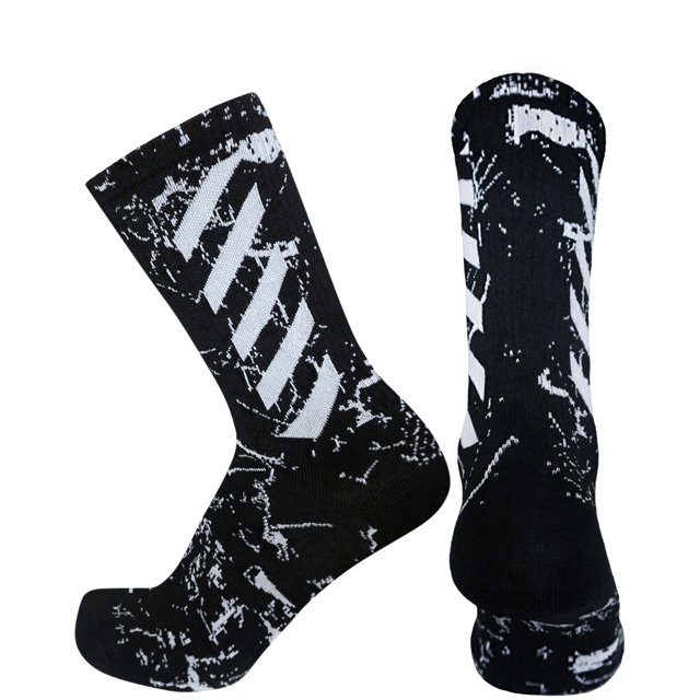 Elite Athletic Training Socks - Crew | Perfect for Soccer, Football, Baseball, Basketball, Hockey - All Sports Performance (Large, Black)