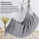 thumbnail image 2 of Silla Hamaca Silla Columpio Colgante 2 Cojín Kit Instalación Gris, 2 of 5