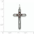 thumbnail image 2 of Beautiful Sterling Silver January Birthstone Cross Pendant, 2 of 2