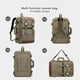 thumbnail image 4 of Mochila de viaje WITZMAN Canvas para hombre con portátil de 17 pulgadas Army, 4 of 8