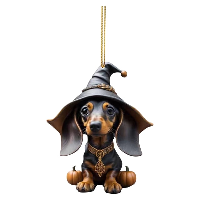Maojin Decoración de Halloween para colgar perros, colgante de árbol de Navidad de Halloween, decoración del hogar, ventana, adorno de coche, adorno de mochila, adorno de Halloween