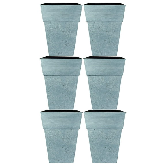 The HC Companies Avino 13 Inch Square Planter Pot (6 Pack)