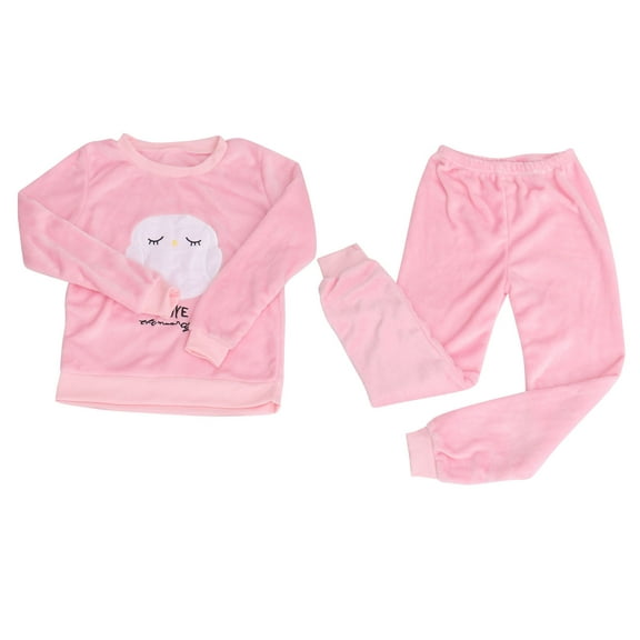TAILTOSS 1Set Cotton Sleepwear for Women Flannel Long Sleeve Pink Warmth Comfort Winter