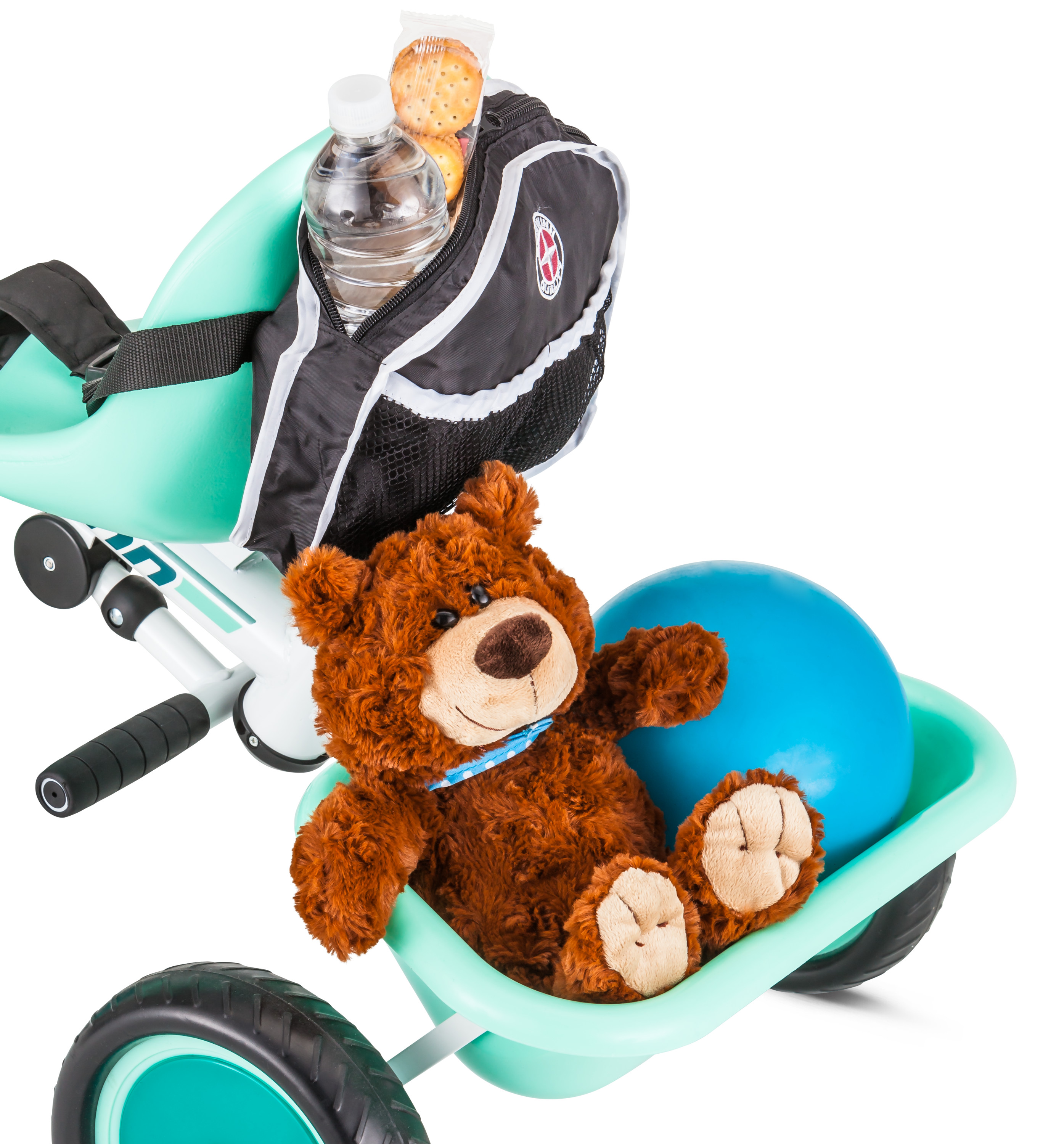 Schwinn Easy-Steer Tricycle with Push/Steer Handle, ages 2 - 4, teal, toddler bike - image 5 of 9
