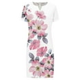 thumbnail image 5 of IROINNID Sundresses For Women Summer Comfy Loose Short Sleeve V-Neck Floral Printed Summer Dress On Sale, 5 of 5