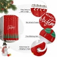 thumbnail image 6 of Merry Christmas Red Shower Curtain, Xmas Tree Stars Winter New Year Waterproof Fabric Shower Curtains with 12 Hooks, Bathroom Curtain Set for Bathroom Accessories Decor, 72 x 78 Inches, 6 of 9