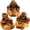 Orange, variant on Stoneage Arts Buddha - Monk Bring Joyful Energy Evoking The Pictorial Maxim See No Evil, Hear No Evil, Speak No Evil (Red, Buddha, 4 Inch (Set of 3))