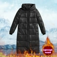 thumbnail image 2 of Gibobby Chamarra ligera mujer larga, Chaqueta De Plumón Para Mujer Abrigo Largo Abrigo Acolchado Chaqueta De Invierno Parka Larga Abrigo Con Capucha Manga Larga(Negro,G), 2 of 5
