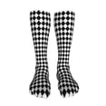 thumbnail image 5 of Naloa Black And White Diamonds High Stockings Women Thigh High Stockings Over Knee Long Stockings-One Size, 5 of 8
