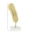 thumbnail image 4 of 6" x 12" Gold Aluminum Metal Feather Bird Sculpture, by CosmoLiving by Cosmopolitan, 4 of 9
