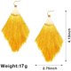 thumbnail image 4 of Pendientes bohemios de hilo sedoso con flecos y borlas, colgantes ligeros con forma de pluma para mujeres y niñas Adepaton LRWJ272-18, 4 of 7