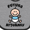 thumbnail image 4 of Inktastic Future Attorney Lawyer in Training Boys Baby Bib, 4 of 4