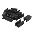 thumbnail image 4 of Unique Bargains Furniture Feet Plastic Rectangle Shaped Non-Slip Chair Legs Tip Black 12pcs, 4 of 5