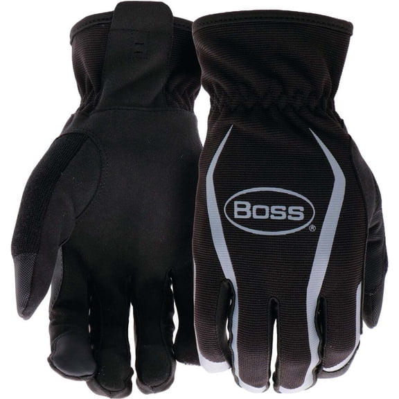 Boss B52031-L Men's Large Synthetic Leather Task Glove Black Pair
