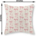 thumbnail image 6 of Pink Bow Pillow Covers 18x18 Inch Set of 2 Modern Aesthetic Pink Throw Pillow Cases Cute Coquette Preppy Cushion Case Girls Room Bedroom Home Decorative Throw Pillows for Couch Sofa Decor, 6 of 7