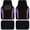 Black and Purple, variant on Leather Waterproof Sporty Car Floor Mats Carpet,Universal Automotive Floor Mat Fit for Sedans, Cars, Mid Trucks, Vans, SUV, Set of 4 (Black and Gray)