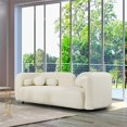 thumbnail image 2 of Pemberly Row Luxury Modern Ivory Boucle Fabric Curvy Arm Couch, 2 of 4