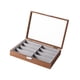 thumbnail image 5 of Organizador de gafas de 8 ranuras, organizador de joyas, vitrina para gafas, soporte para gafas para el hogar, viajes, escritorio, escaparate, forro gris claro, 5 of 9