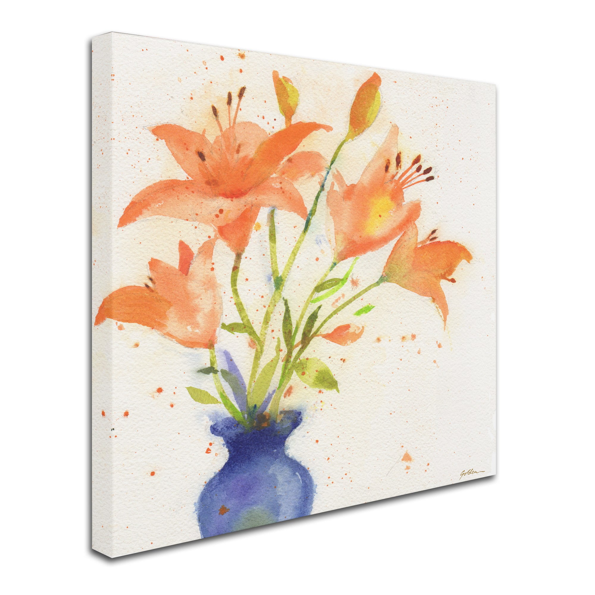 Trademark Fine Art "Tiger Lily Bouquet" Canvas Art by Sheila Golden