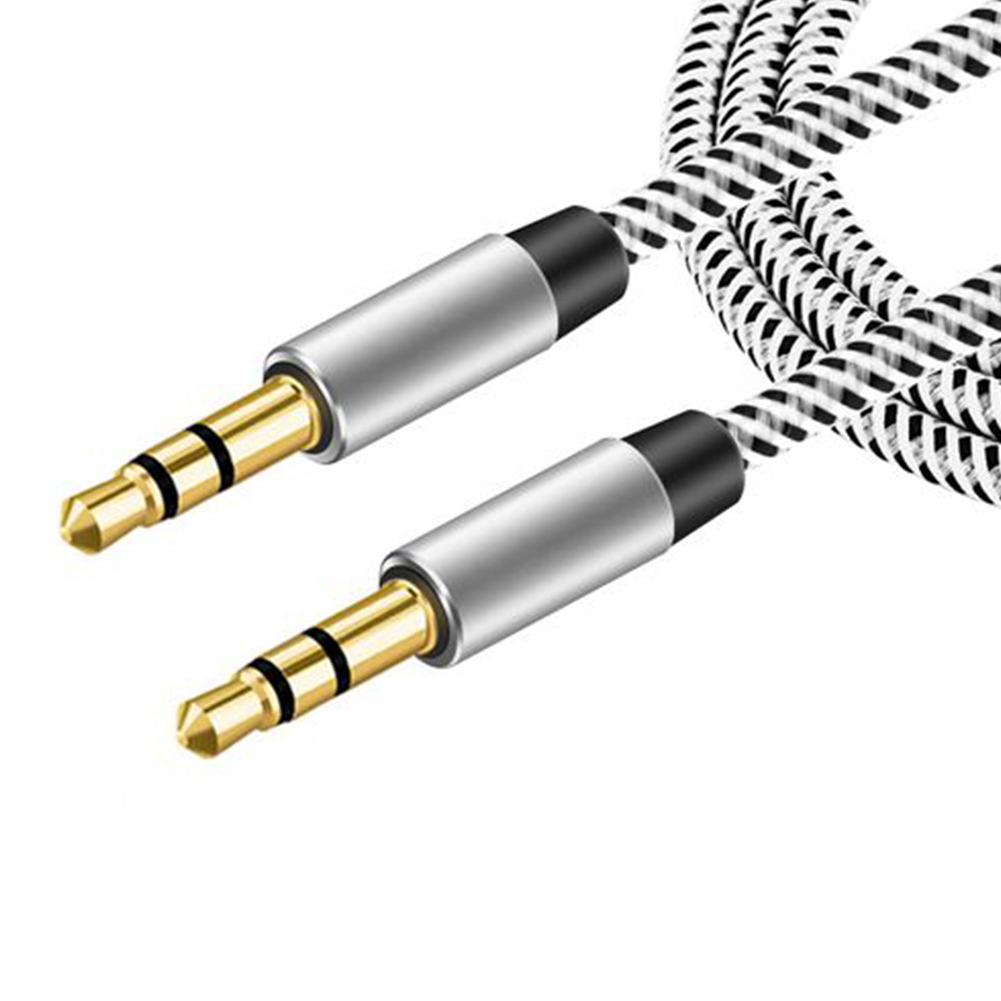 Bueautybox 3 5mm Nylon Braided Aux Cable (3 3ft/1m Hi Fi Sound) Audio Auxiliary Input Adapter Male to Male AUX Cord for Headphones Car Home Stereos Speaker Echo & More - image 3 of 7