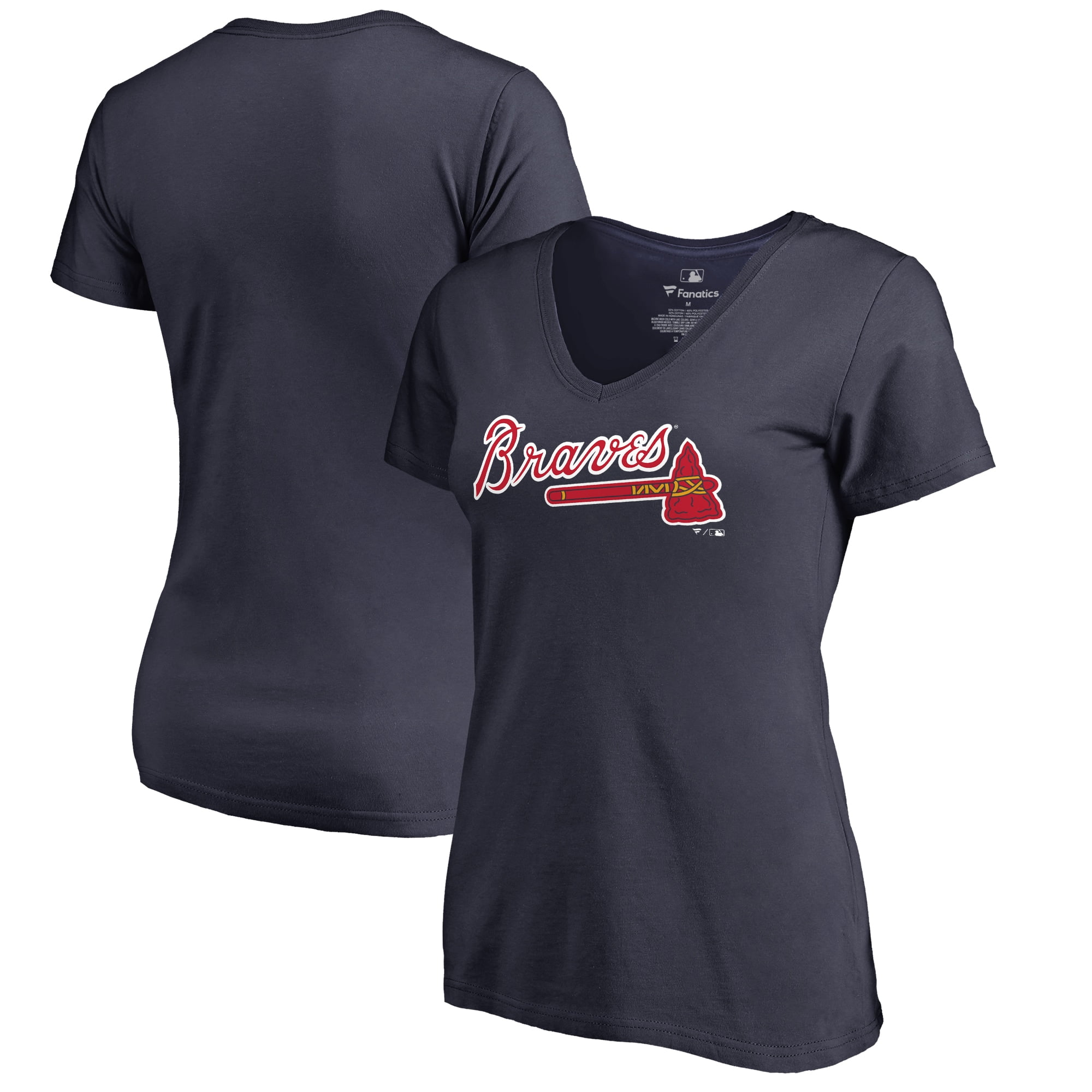 Atlanta Braves Fanatics Branded Women's Team Wordmark T-Shirt - Navy ...