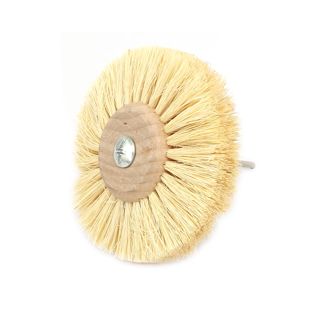 80mm Dia Head 3mm Shank Wooden Hub Horse Hair Wheel Brush Jewelry