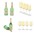 thumbnail image 1 of 1/12, Casa uñeca de , Juego de Simución, de , Acceso Zulema Botellas de vino en miniatura, 1 of 8