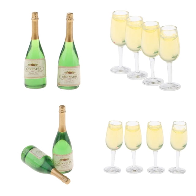 1/12, Casa uñeca de , Juego de Simución, de , Acceso Zulema Botellas de vino en miniatura