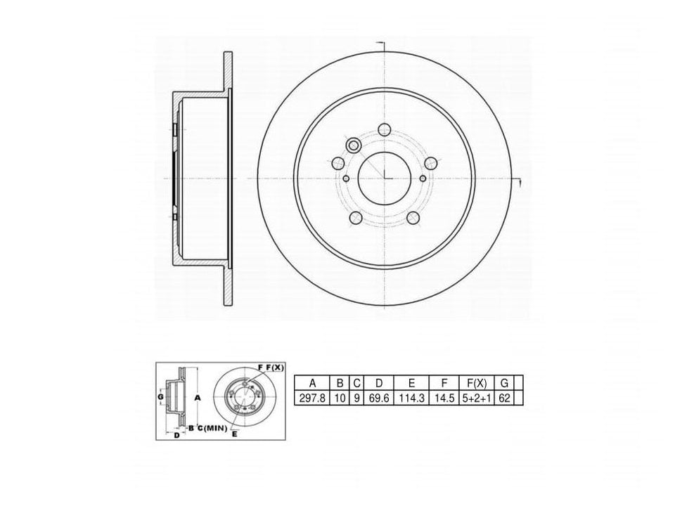 Ultra High Carbon 700 Brake Kits, Rear UHCK7216, Toyota Venza 2016-2009