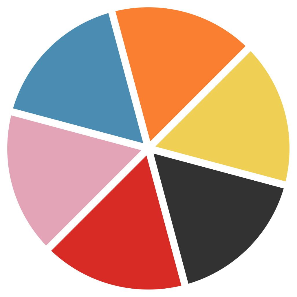 Pink/Red/LakeBlue/Yellow/Orange/Black