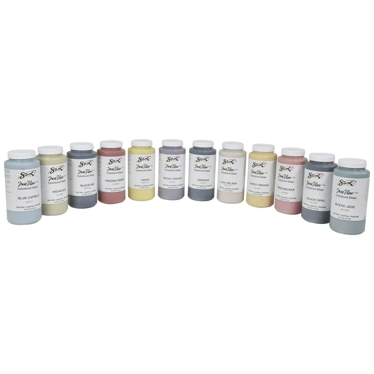 Sax True Flow Colorburst Glaze Set, Assorted Colors, Set of 12