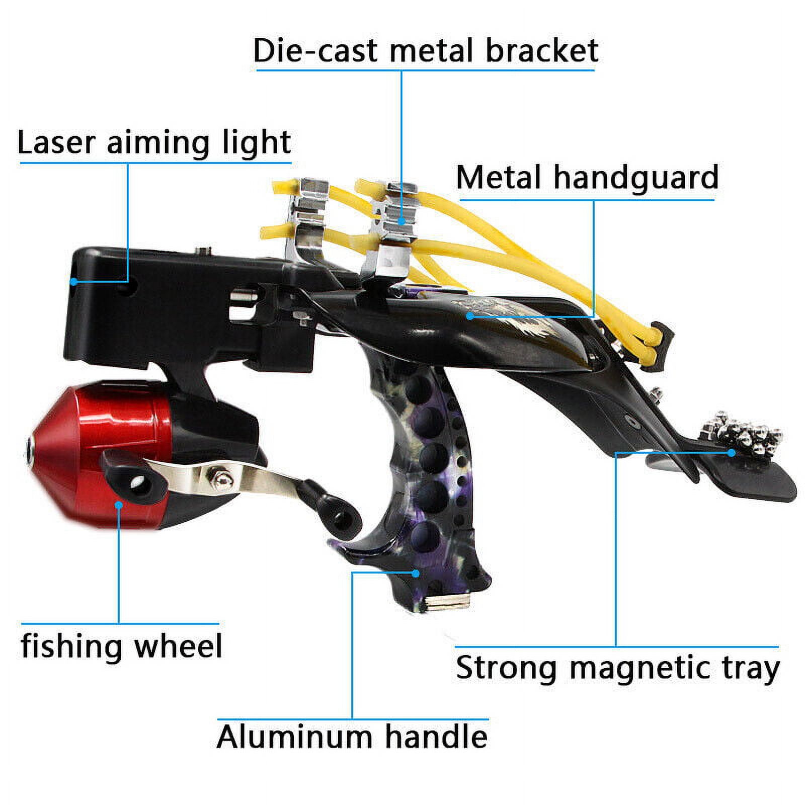 Zengest Pro Fishing Slingshot w/ Laser High Velocity Catapult Power Shooting Kit