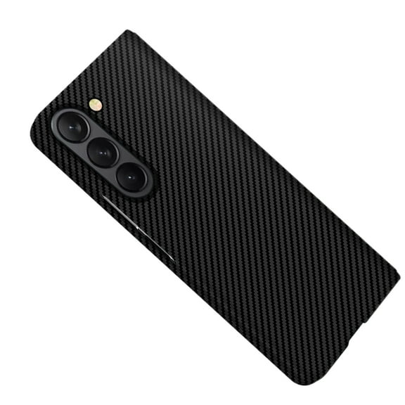 for Samsung Galaxy Z Fold 5 5G Men Women Case, Luxury Thin Carbon Fiber Shockproof Drop Protective Ultra Slim Anti-Scratch Lightweight Phone Case Cover for Samsung Galaxy Z Fold 5, Black