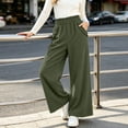 thumbnail image 2 of Women's Corduroy Wide Leg Baggy Pants Elastic High Waist Casual Elastic Waist,Side Pockets,Barrel Loose Fit ,Fashion,Solid Color,Casual Pants,Fall Winter Beach Daily Wear, 2 of 7