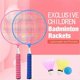thumbnail image 2 of Children's Badminton Racket Set Lightweight Outdoor Play Parent-Child Sports Toy Soft Rounded Edge Design 2 Rackets 2 Shuttlecocks 1 Ball Blue O, 2 of 5