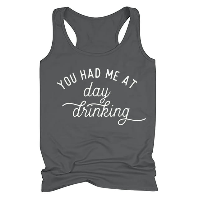Débardeurs pour Femmes pour l'Été Débardeurs de Boisson pour Femmes Adultes Filles Plage d'Été Graphique Amusant Débardeurs Racerback Vestes avec Slogans Blouse