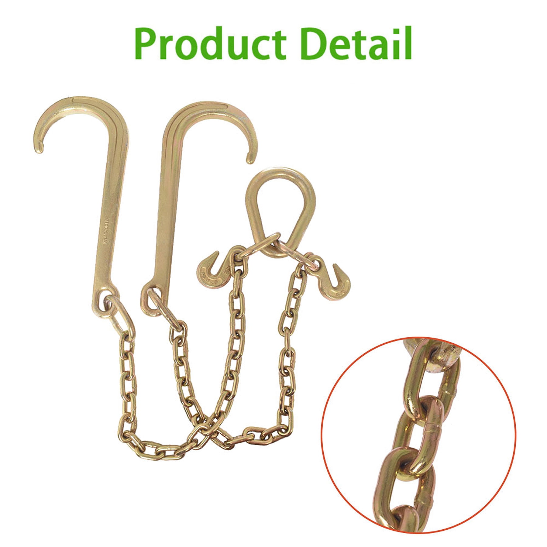 Labwork 5/16 x 10 FT Grade 70 Tow Chain 15 J Hook and T Hook Mini J Hook Recovery Wrecker Axle Tow Truck Chain