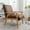 Light Brown, variant on Knubmt 25.38" Wide Mid-Century Modern Armchair with Wood Frame, Upholstered Microfiber Fabric Accent Chair for Living Room, Office, Bedroom, Brown