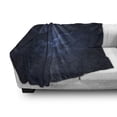 thumbnail image 3 of Night Soft Flannel Fleece Throw Blanket, Full Moon Appearing Among Dark Clouds Scenic Mysterious Midnight Dusk Foggy Heavens, Cozy Plush for Indoor and Outdoor Use, 50" x 60", Dark Blue, by Ambesonne, 3 of 6
