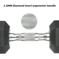 thumbnail image 4 of Fixed Dumbbell, 55LB Rubber Coated Dumbbell Free Weights with Solid Cast-Iron Core Grip, 4 of 5